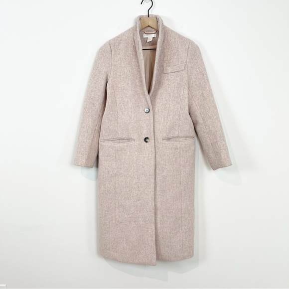 H&M Wool Blend Powder Pink Over Coat Sz 0 - Picture 4 of 14